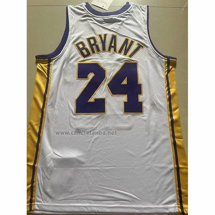 Camiseta Los Angeles Lakers Kobe Bryant NO 24 Mitchell & Ness 2009-10 Blanco